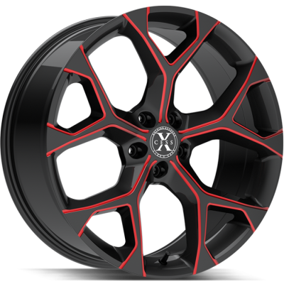 Xcess X05 Gloss Black and Candy Red Milled