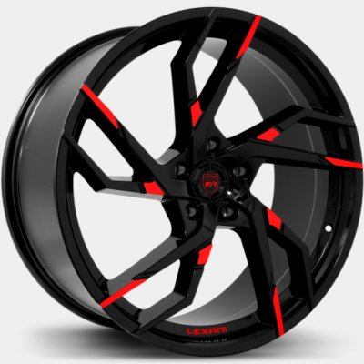 Lexani Alpha Black with Red Tips