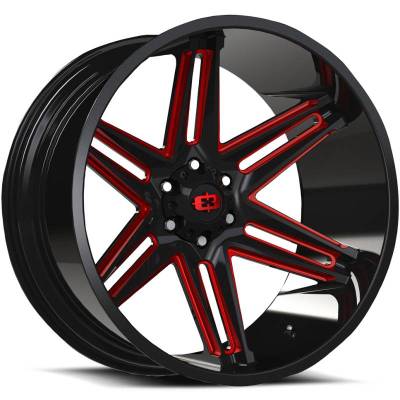 Vision 363 Razor Gloss Black with Red Tint