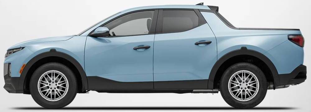 2023 Hyundai Santa Cruz on Drag DR77 Silver Wheels