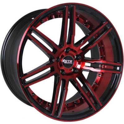 STR 619 Candy Red with Black Bolts