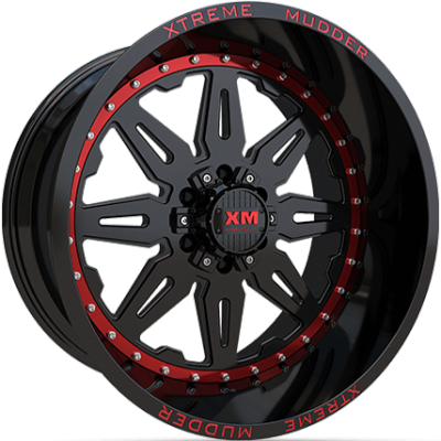 XM-350 Gloss Black and Red Milled