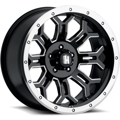 Havok Off-Road H108 Black Milled with Machined Bead-Lock