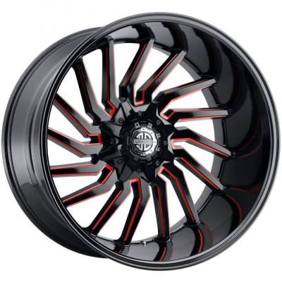 2Crave Xtreme Forged XF-16 Midnight Black and Red Milled
