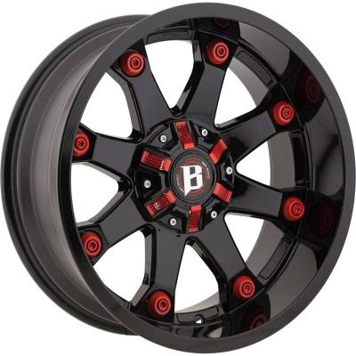 Ballistic 581 Beast Gloss Black with Red