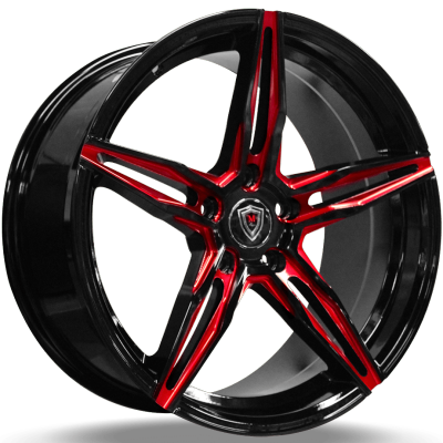Marquee M8888 Gloss Black with Red Milling