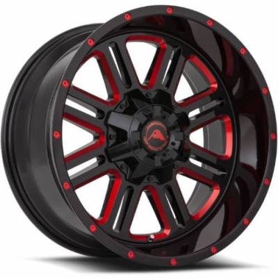 American Off-Road A106 Black Milled Red
