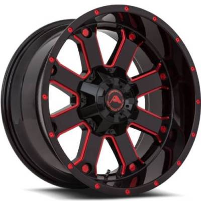 American Off-Road A108 Black with Milled Red