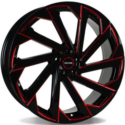 Encore ENC106 Gloss Black with Red Milling