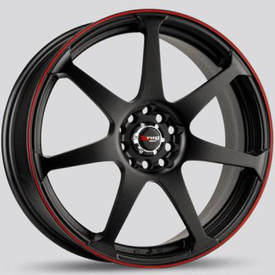 Drag DR33 Flat Black with Red Stripe