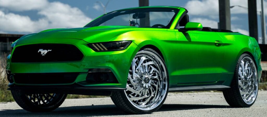 26 inch DUB Trance Chrome Spinners for Ford Mustang