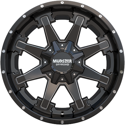 Mudster Offroad Dirt Beast Black with Milled Outline