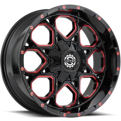 Scorpion SC10 Black and Red Milled