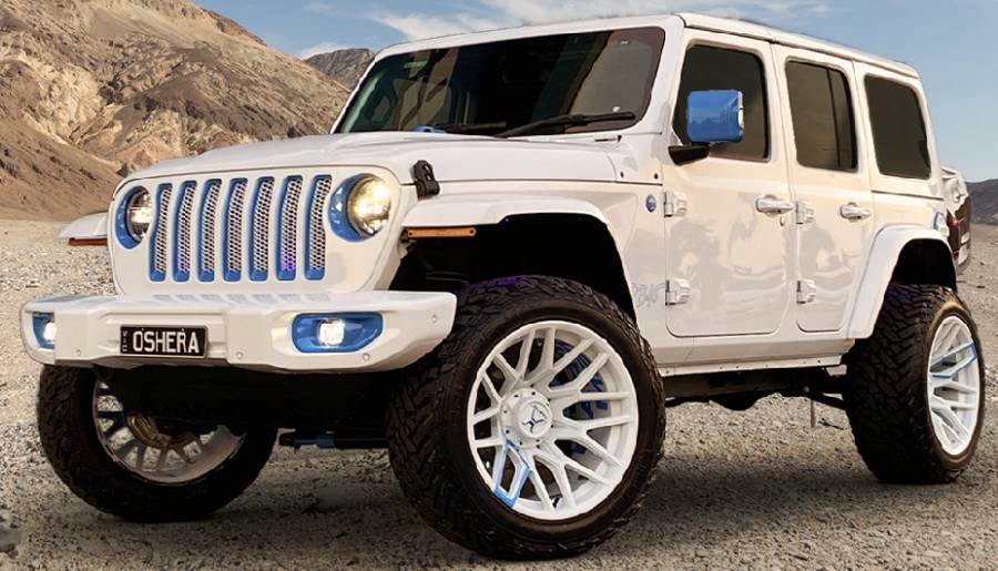 Hartes Metal Crossbow White Wheels for Jeep