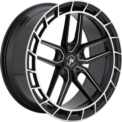Impact Racing 611 Gloss Black Milled and Machined