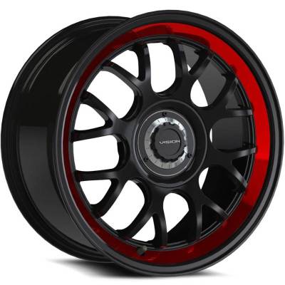 Vision 478 Alpine Gloss Black with Red Tint Lip