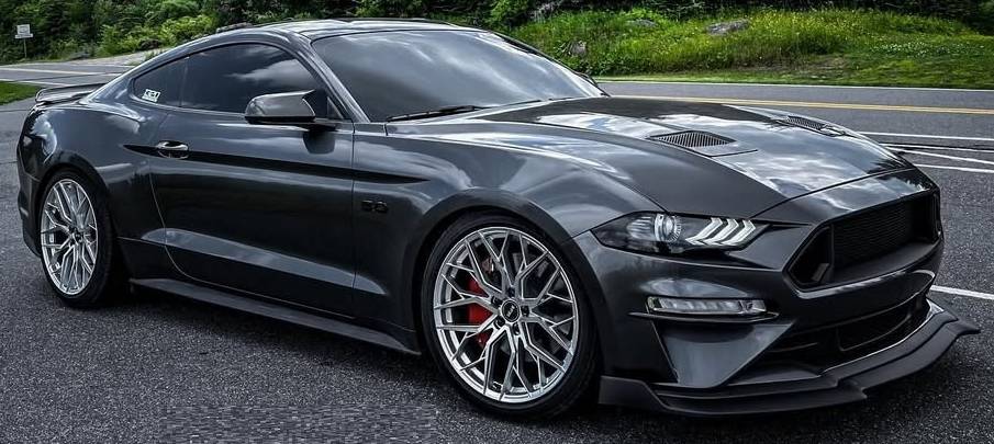 F1R FS3 Machine Silver Wheels for Mustang