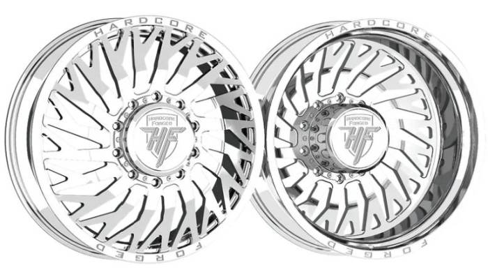 Hardcore Forged DOGE Polished Dually Wheels