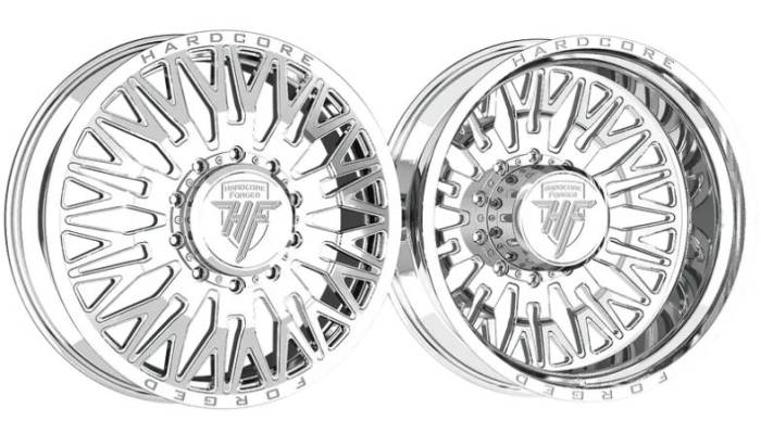 Hardcore Forged Elon Polished Dually Wheels