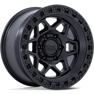 KMC Torx Matte Black with Gloss Black Lip