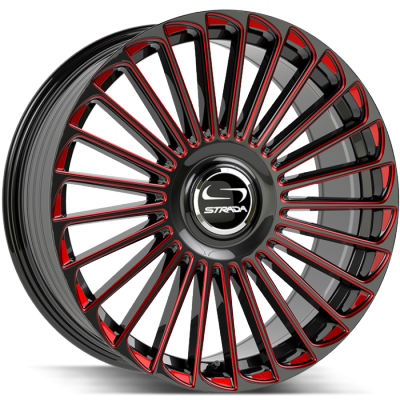 Strada Martello Black with Red Milling