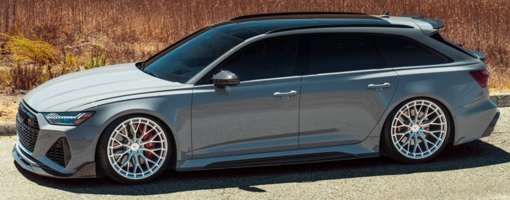 Audi RS 6 Avant on Ferrada FR12 Machined Silver Wheels