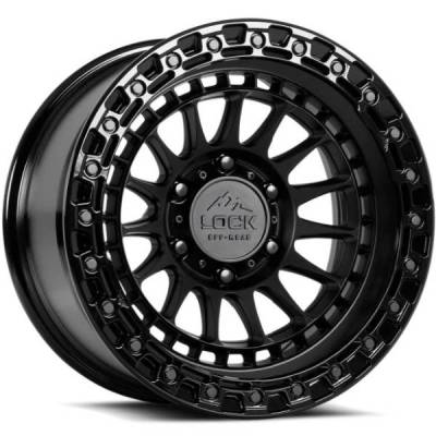 Lock Off-Road Mojave Matte Black with Gloss Black Lip