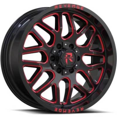 Revenge RV-206 Black and Red Milled