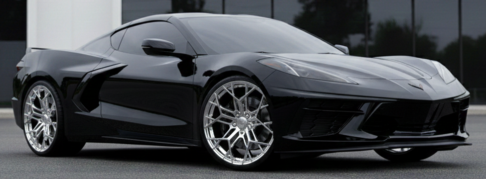 Corvette on Voxx Replica CZ8 Chrome Wheels